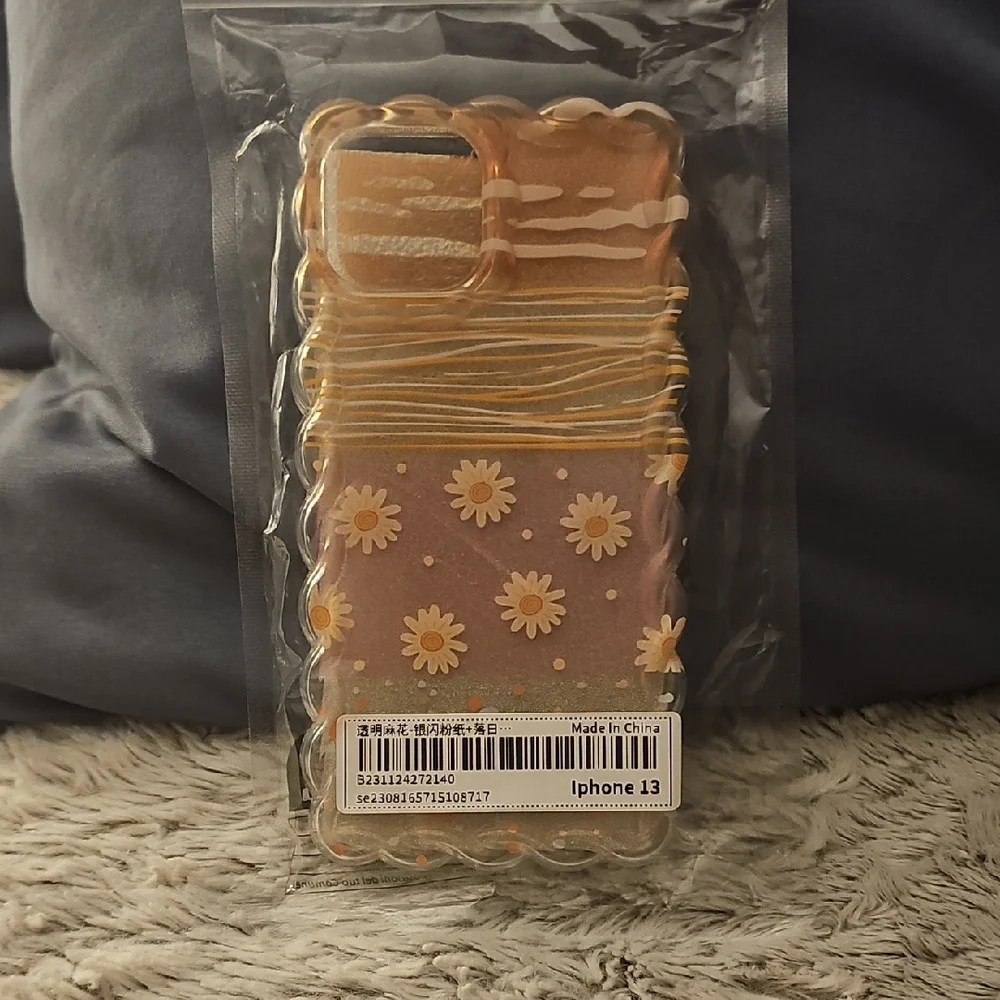 iPhone 13 Gold Floral Case